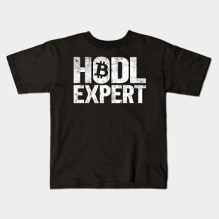 Funny Hodl Expert Bitcoin Crypto Currency BTC Gift Kids T-Shirt